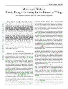 Movers and Shakers: Kinetic Energy Harvesting for the