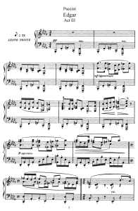 Page 1 Puccini Edgar Act III LENTO TRISTE Page 2 Page 3 Puccini