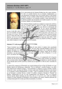 Johannes Brahms (1833-1897) Sinfonía nº 2 en Re Mayor, opus 73
