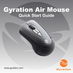 Gyration Air Mouse Mobile User`s Guide