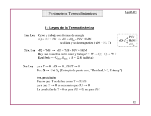 Parámetros Termodinámicos