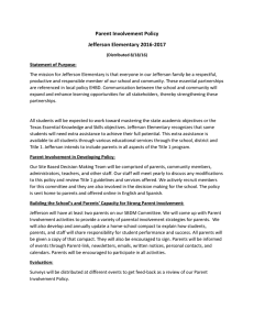 Parent Involvement Policy Jefferson Elementary 2016-2017