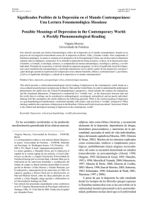 Significados Posibles de la Depresión en el Mundo Contemporáneo