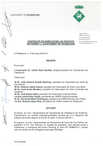 Contracte amb Associació de Veïns Can Palmer