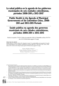 La salud pública en la agenda de los gobiernos municipales de seis