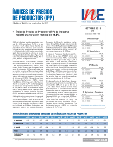 ÍNDICES DE prECIoS DE proDuCtor (Ipp)