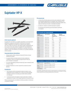 CST-7066 HP-X Fastener PDS Spanish.indd
