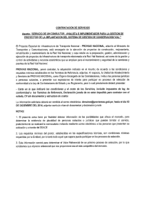 servicio de un consultor , analista e implementador para gestion de