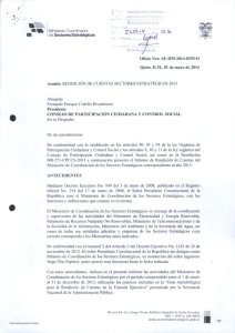 " m CONSEJO ns p_.mricipiir" " - Ministerio Coordinador de Sectores