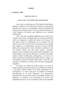 Reseña del CD Amic e Amat de María del Mar Bonet