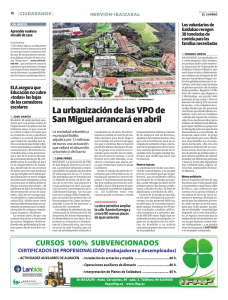 La urbanización de las VPO de San Miguel arrancará en