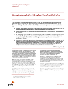 Cancelación de Certificados Fiscales Digitales