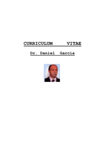 curriculum vitae - Dr. Daniel Garcia
