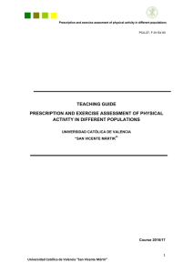 teaching guide prescription and exercise assessment of physical