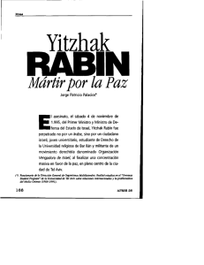 yitzhak rabin, mártir por la paz.