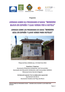 Programa Platja de Muro (Mallorca), 14 d`abril de 2016