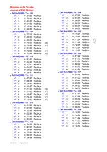 Números de la Revista: Journal of Cell Biology