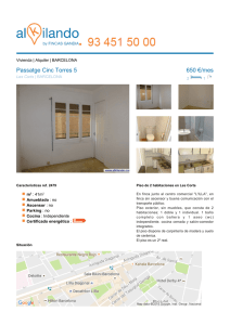Piso de 2 habitaciones en Les Corts | Passatge Cinc Torres 5