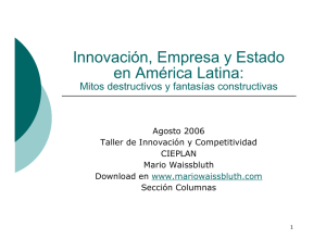 Innovación, Empresa y Estado en América Latina