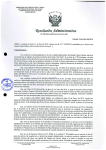 Resofución Administrativa