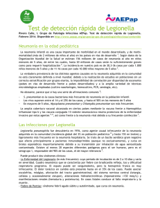 Test de detección rápida de Legionella