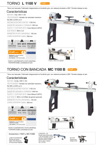TORNO CON BANCADA MC 1100 B TORNO L 1100 V