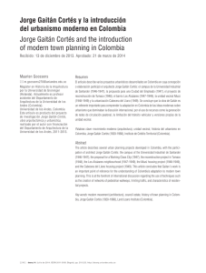 Jorge Gaitán Cortés y la introducción del urbanismo