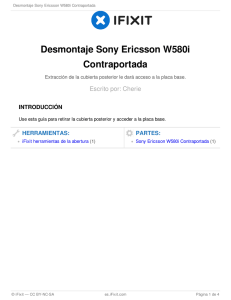 Disassembling Sony Ericsson W580i Back Cover
