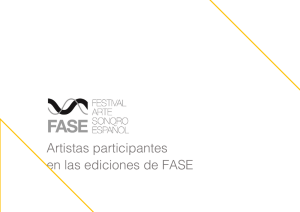 Artistas participantes en las ediciones de FASE