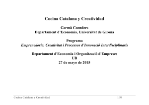 Cocina Catalana y Creatividad