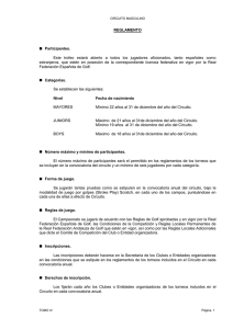 Circuito Masculino - Real Federaci&oacute;n Andaluza de Golf