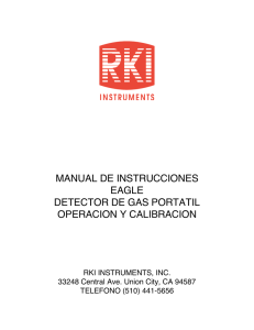 manual de instrucciones eagle detector de gas