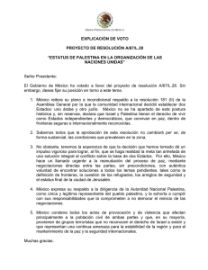 EXPLICACIÓN DE VOTO PROYECTO DE RESOLUCIÓN A/67/L.28