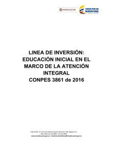 LINEA DE INVERSIÓN: EDUCACIÓN INICIAL EN EL MARCO DE