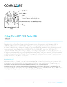 Cable Cat 6 UTP CMR Serie 620