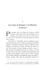 Las rimas de Bécquer y la influencia de Byron