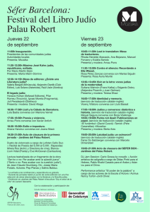 Séfer Barcelona: Festival del Libro Judío Palau Robert