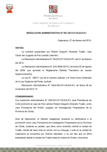 RESOLUCION ADMINISTRATIVA N° 067-2013-P