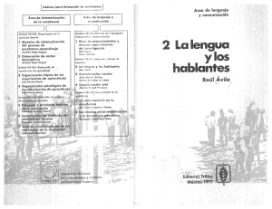 La lengua y los hablantes