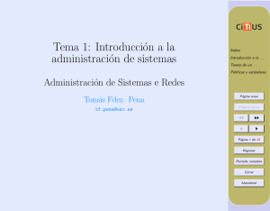 Tema 1: Introducción a la administración de sistemas