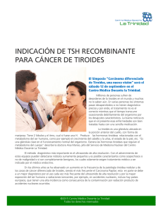 indicación de tsh recombinante para cáncer de tiroides