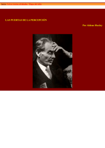 LAS PUERTAS DE LA PERCEPCIÓN Por Aldous Huxley