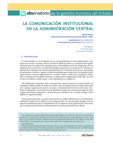 La Comunicación Institucional en la Administración Central
