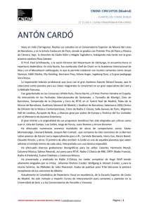 Antón Cardó - Centro Nacional de Difusión Musical