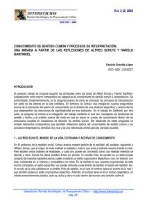 Conocimiento de sentido común y procesos de interpretación. Una