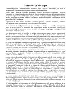 Declaración de Nicaragua