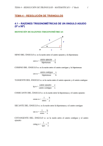 Teoria 4 - Resolucion de triangulos