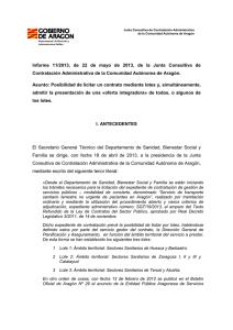 Informe 11/2013 - Gobierno de Aragón