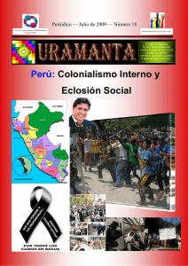 Perú: Colonialismo Interno y Eclosión Social