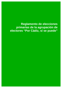 Reglamento de elecciones primarias de la agrupación de electores
